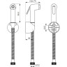 Душевой набор с гигиеническим душем, шланг 1250 мм IDEAL STANDARD IDEALSPRAY ECO B0595AA
